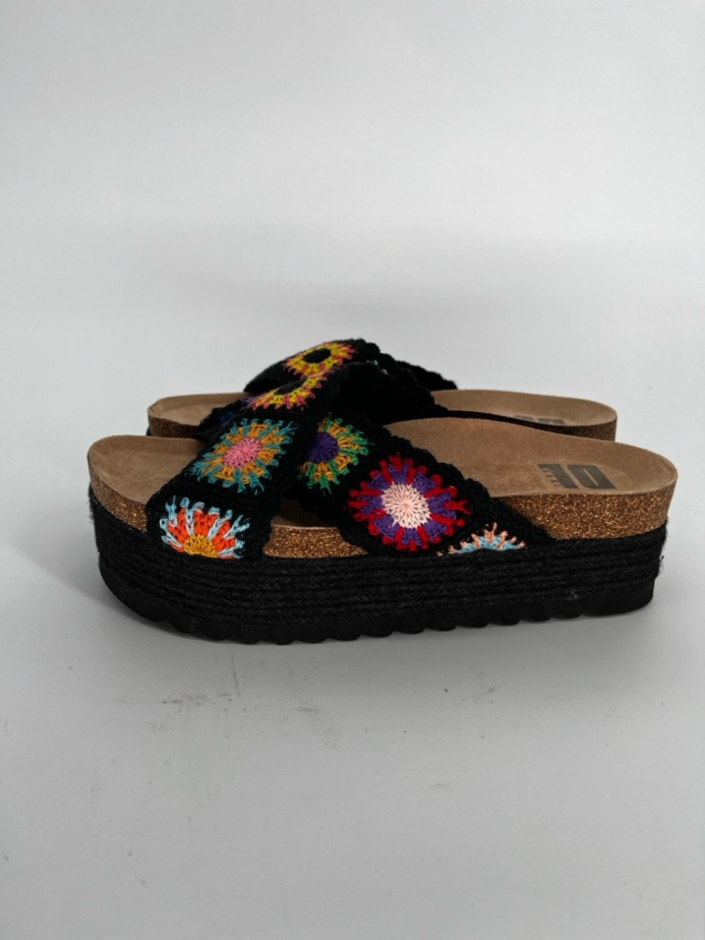 Dirty Laundry Women's Worble Platform Sandals black crochet - 10 - Picture 8 of 12